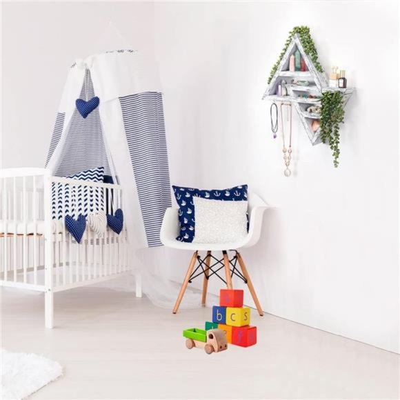 Moon Phase Triangle Shelf with Hooks - Moon Shelf for Crystals- Witchy White - Picture 4 of 7